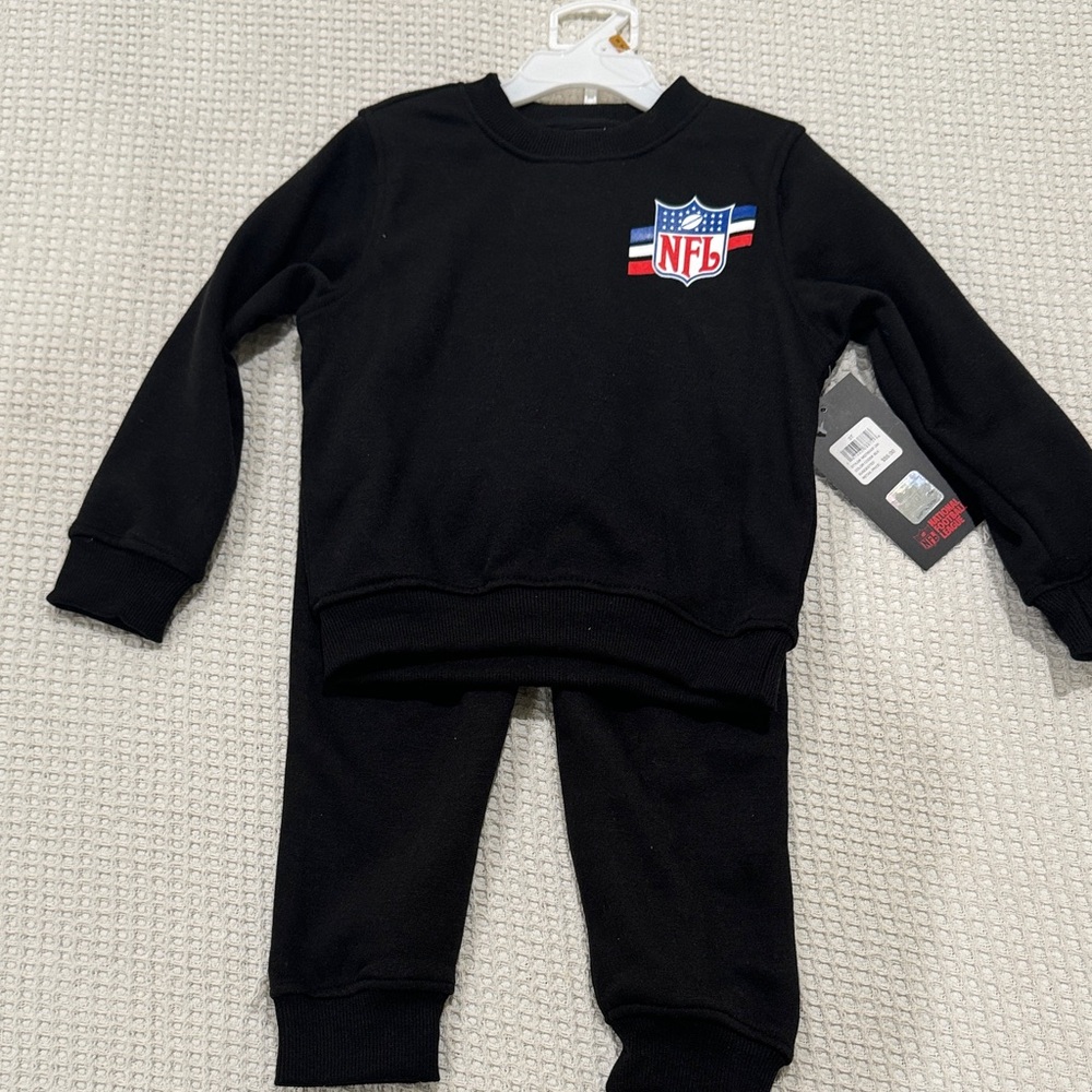 NFL Black Crewneck Matching Sweat Set